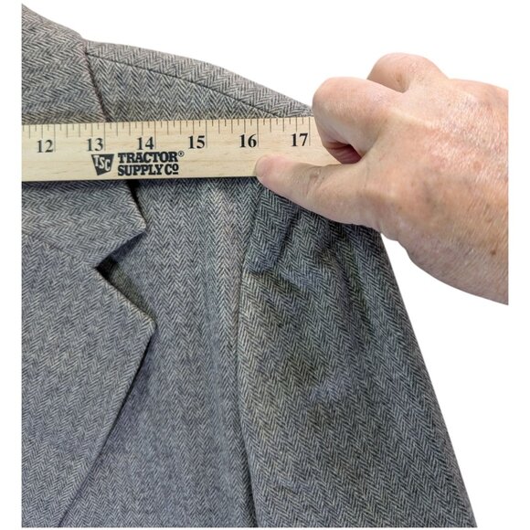 VTG Classic Women's PENDLETON Grey 100% Virgin Wool Blazer Size 10 Made In USA - Picture 3 of 9